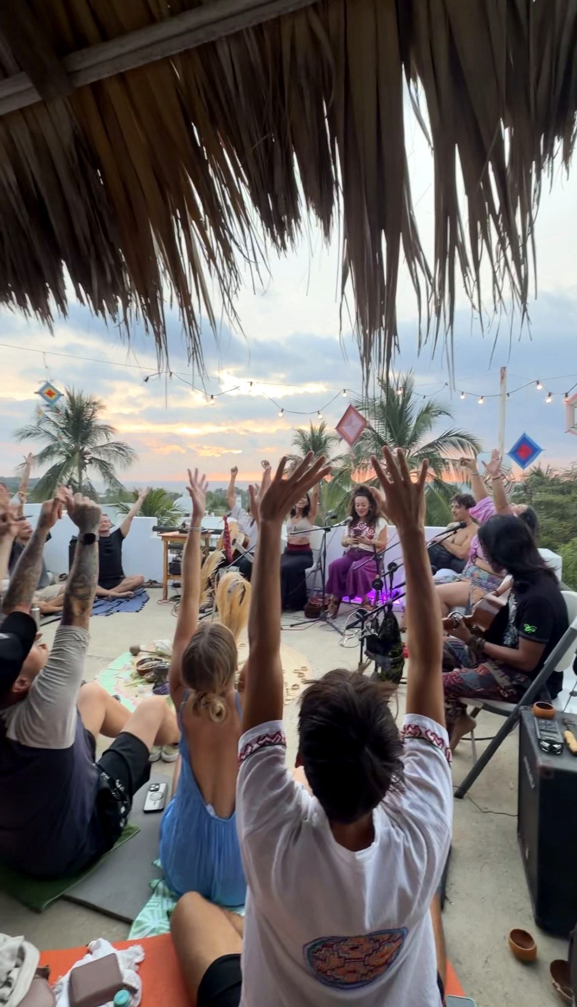 Community gathering at Casa Las Nubes
