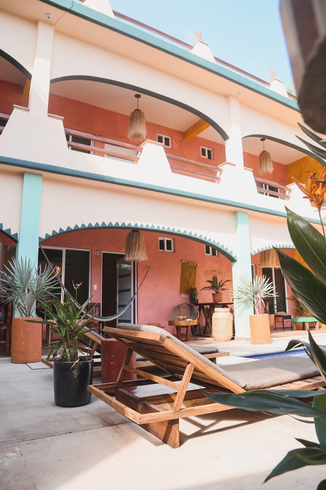 Courtyard ground level at Casa Pineapple