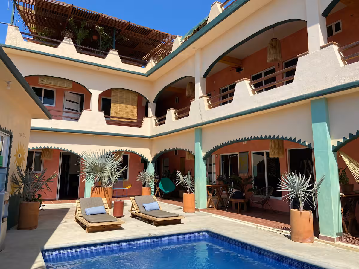 Courtyard and pool at Casa Pineapple
